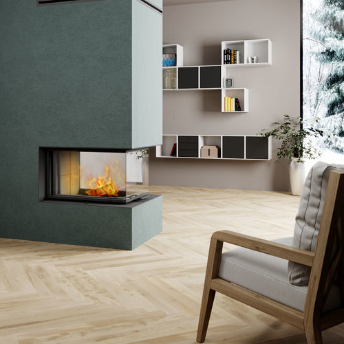 Дровяной камин - architectural PI LONG 80 - REGALFIRE S.A - встраиваемый / напольный / с 3 поверхностями
