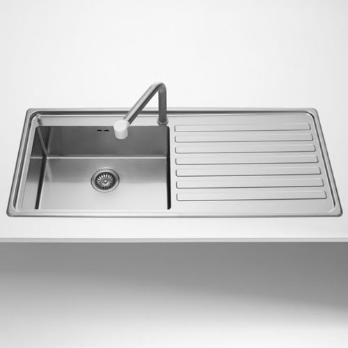 Кухонная раковина 1 чаша - radius 12 LFPS 587 series - ALPES-INOX - с сушкой / из нержавеющей стали / встраиваемая сверху