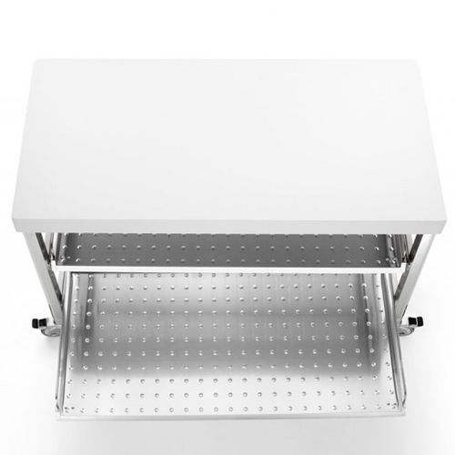 Разделочный стол из нержавеющей стали - 130C-CARRELLO/1 - ALPES-INOX - из Corian® / со встроенным ящиком / подвижный
