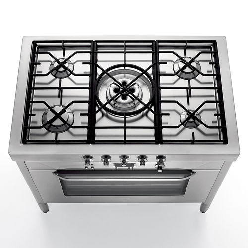 Газовая кухонная плита - C100-F90/1 - ALPES-INOX - электрическая / 5 конфорок / 1 духовка