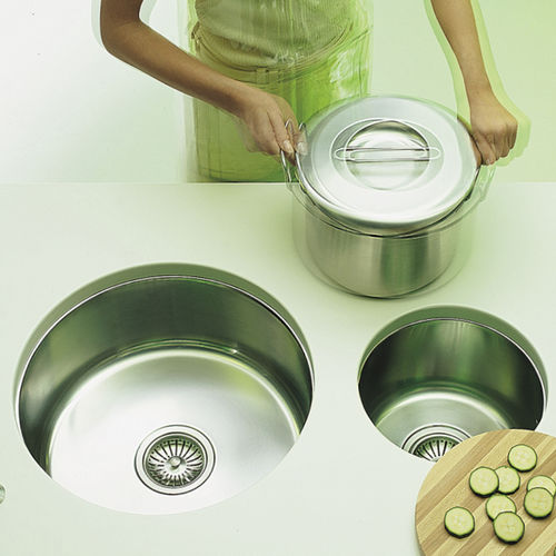 Кухонная раковина 1 чаша - V series - ALPES-INOX - без сушки / из нержавеющей стали / встраиваемая снизу