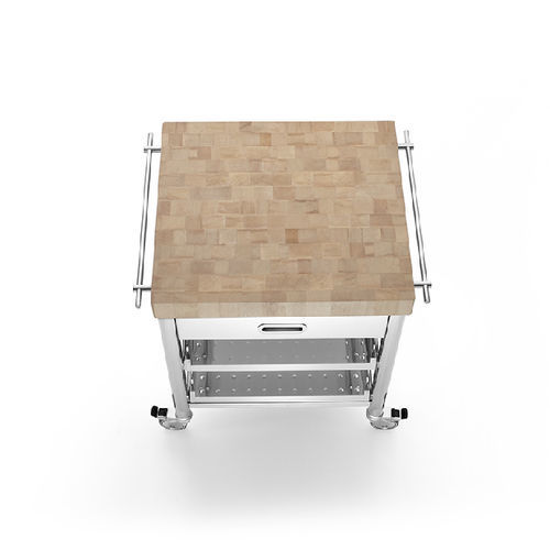 Служебная тележка - 70C-CARRELLO-1 - ALPES-INOX - из цельной древесины / из промасленной древесины / из нержавеющей стали