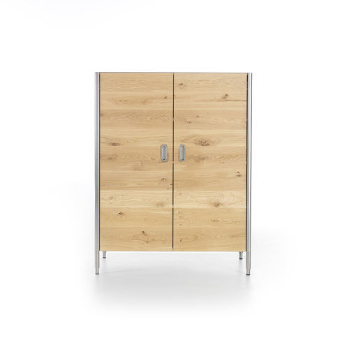 Современный шкаф для хранения для кухни - 128/165 DISPENSA/2 - ALPES-INOX - из дуба / из нержавеющей стали