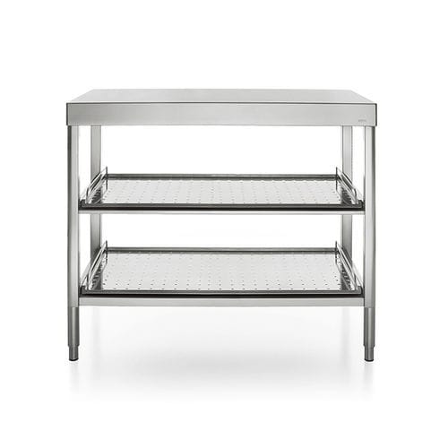 Разделочный стол из нержавеющей стали - 100C-CONTENIMENTO-1 - ALPES-INOX - со встроенным ящиком / для бытового использования