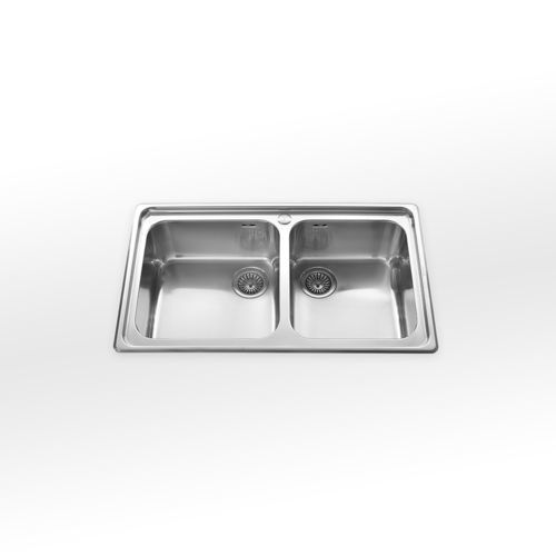 Кухонная раковина 2 чаши - Basic - ALPES-INOX - без сушки / с сушкой / из нержавеющей стали