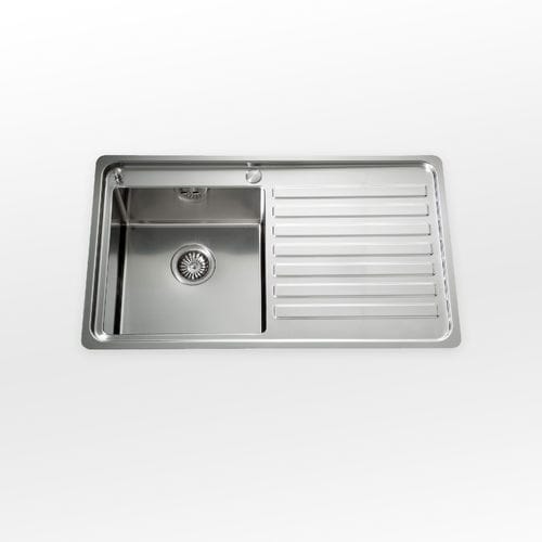 Кухонная раковина 1 чаша - radius 12 flush LFRS 587/1V1S - ALPES-INOX - с сушкой / из нержавеющей стали / интегрированная