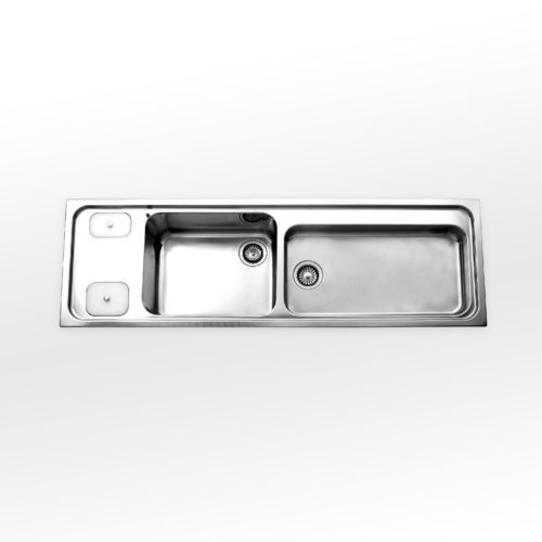 Кухонная раковина на столешнице - radius 60 A5-5158 series - ALPES-INOX - 2 чаши / с сушкой / из нержавеющей стали