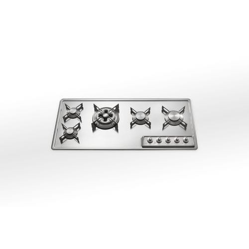 Газовая варочная панель - F 499/4GTC - ALPES-INOX - 5 конфорок / встраиваемая / с поворотными регуляторами