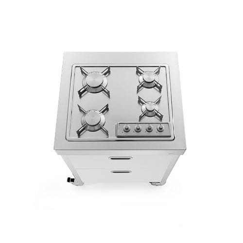 Элемент кухни для кухни на открытом воздухе - OUT70-C60/1 - ALPES-INOX - автономный / автономный / на роликах
