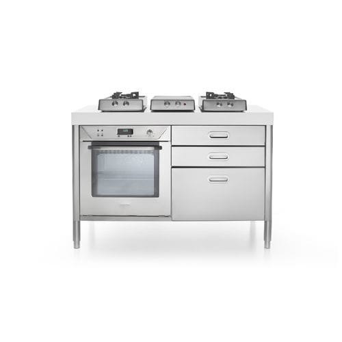 Газовая кухонная плита - C130-F60+C60/1 - ALPES-INOX - электрическая / индукционная / 4 конфорки