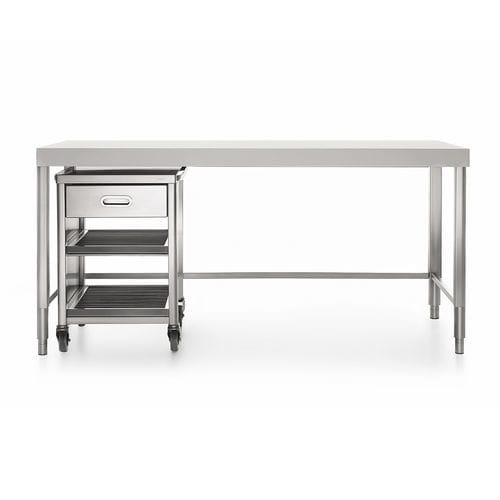 Автономный элемент кухни - 190C-BANCO-1 - ALPES-INOX - автономный / на роликах / с выдвижным ящиком