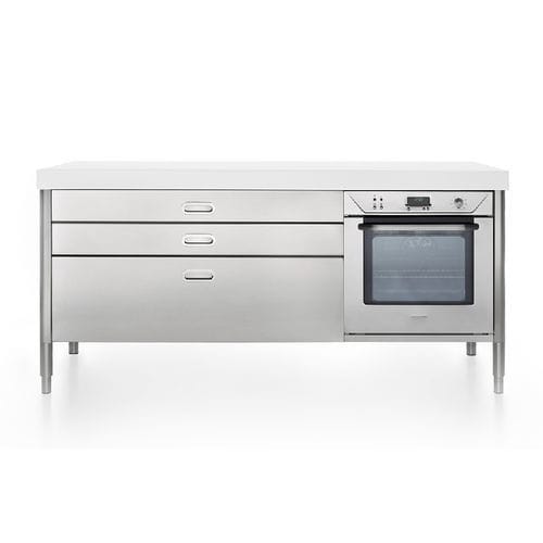 Автономный элемент кухни - 190C-C120+F60/1 - ALPES-INOX - автономный / открытая кухня / с выдвижным ящиком