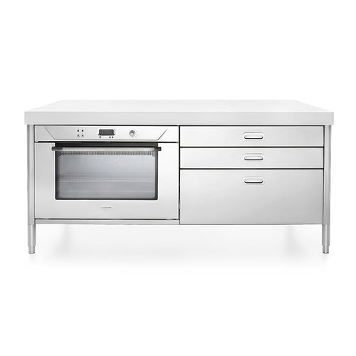 Автономный элемент кухни - 190C-F90+C90/1 - ALPES-INOX - автономный / открытая кухня / с выдвижным ящиком