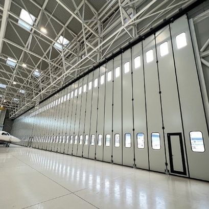 Складное промышленные ворота - Moreschi Chiusure Industriali S.r.l. - подъемно-складное / из гальванизированной стали / из нержавеющей стали