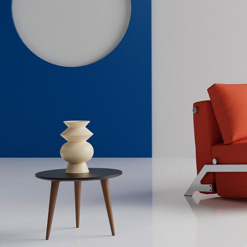 Современный вспомогательный столик - Stylo  - INNOVATION LIVING - из дуба / с основанием из древесины / круглый