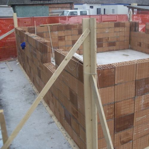 Стена из бетона - EXTERNAL - ecohousesystem - из цемента / терракотовая / отдельно стоящая
