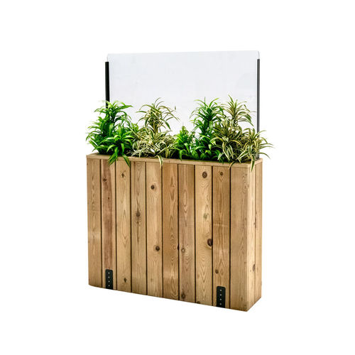 Кадка для садовых растений из дерева - J100PH60 - Hortalia - прямоугольная / модульная / с защитой от ветра