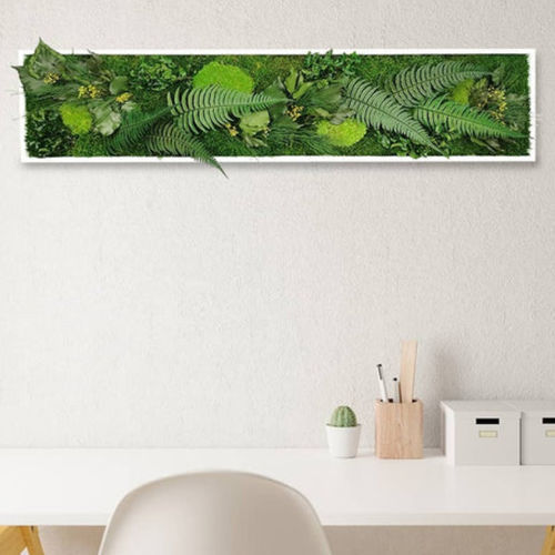 Стабилизированная живая изгородь - ELEGANCE 25X115 - naturall green - натуральная / листва / цветы