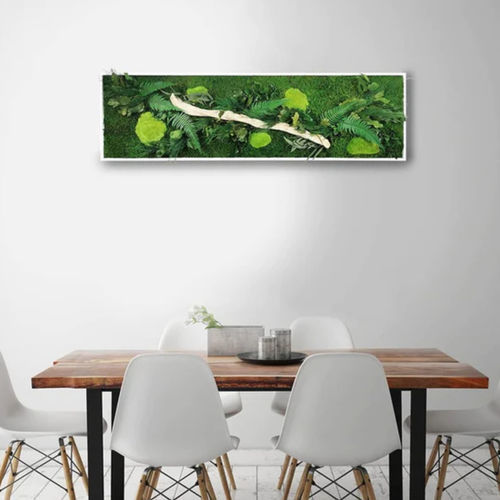 Стабилизированная живая изгородь - 40x140 - naturall green - натуральная / листва / для интерьера