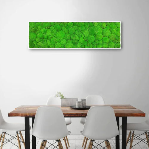 Стабилизированная живая изгородь - STABILIZED 40X140 - naturall green - натуральная / мох / для интерьера