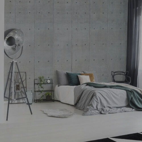 Покрытие для стен имитация бетона - ANDOWALL - Concrete Design - для внутреннего пространства / для наружного использования / из акриловой ткани