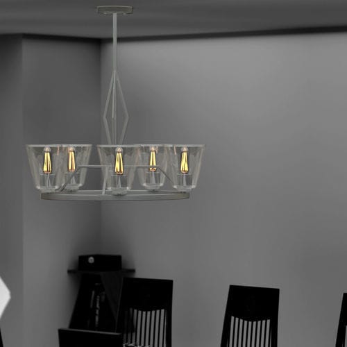Современная люстра - SERAFINA - Ambiate Lighting - из стекла / из никеля / 5 лампочек