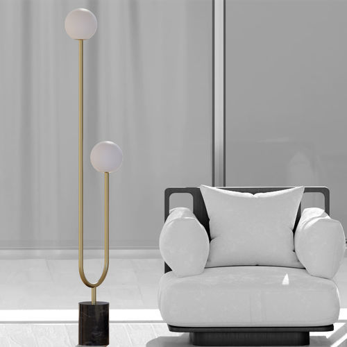 Напольная лампа - INVERSIONE - Ambiate Lighting - из металла / из мрамора / современная
