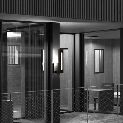 Современный настенный светильник - SNELLO - Ambiate Lighting - для наружного применения / из алюминия / прямоугольный