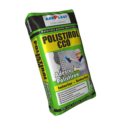 Клей для керамической плитки с термоизоляцией - POLISTIROL ECO  - AdePlast - для изоляционных панелей / на основе полимеров / минеральный