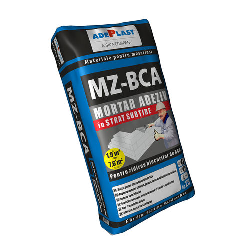 Клей для керамической плитки для цементирования - MZ BCA  - AdePlast - для каменной кладки / минеральный / на основе цемента и извести