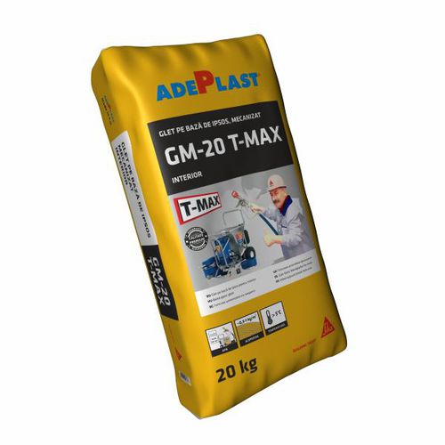 Гипс для отделки - GM T-MAX  - AdePlast - для шпаклевки / проницаемый для водяного пара / устойчивый к УФ-лучам