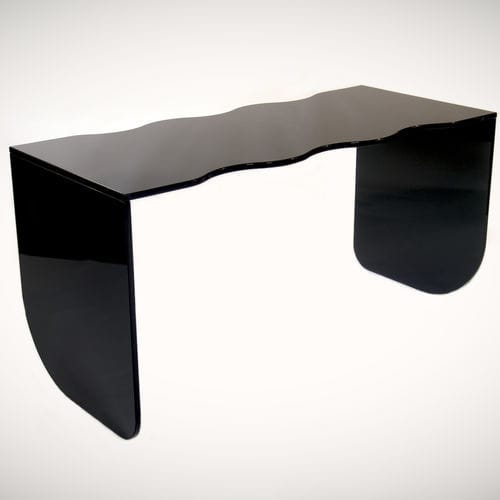 Современный стол - DESKS - Transparent Design SRL - из стекла / со стеклянным основанием / прямоугольный