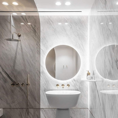 Настенное зеркало для ванной комнаты - Transparent Design SRL - для магазина / современное / прямоугольное