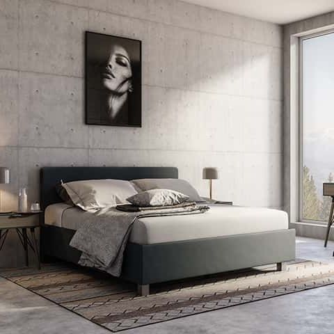 Двуспальная кровать - Swissbed Expression - Swissflex - современная / комбинированная / из ткани