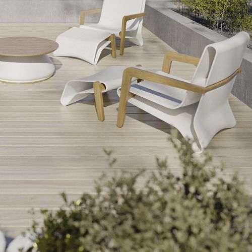Современная подставка для ног - SOLIS ADIRONDACK - Model No. Furniture - из дерева / из полимера / для наружного применения