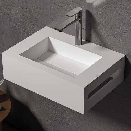 Подвесная раковина - ARIEL - ZENON SMART SOLID SURFACE - из Solid Surface / со встроенными полотенцесушителями / антибактериальная