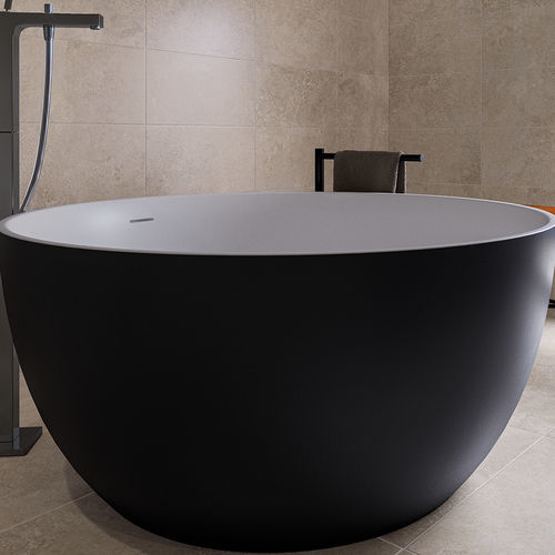 Круглая ванна - BIWA - ZENON SMART SOLID SURFACE - отдельностоящая / для жилых зданий / из Solid Surface