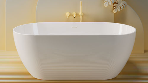 Овальная ванна - NUKURU SHINE - ZENON SMART SOLID SURFACE - островная / для жилых зданий / из акрила