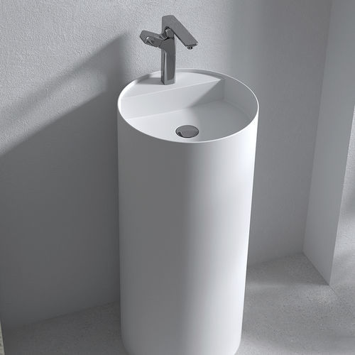 Раковина на ножке - RIN TL - ZENON SMART SOLID SURFACE - из Solid Surface / антибактериальная / матовая отделка