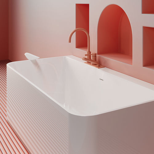 Приставная ванна - KIVU - ZENON SMART SOLID SURFACE - для жилых зданий / из акрила / современная