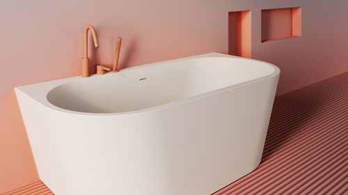 Овальная ванна - AIDAR MATE - ZENON SMART SOLID SURFACE - приставная / для жилых зданий / из акрила