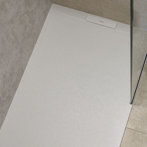 Прямоугольный душевой поддон - WEST - ZENON SMART SOLID SURFACE - напольный / из Solid Surface / противоскользящий