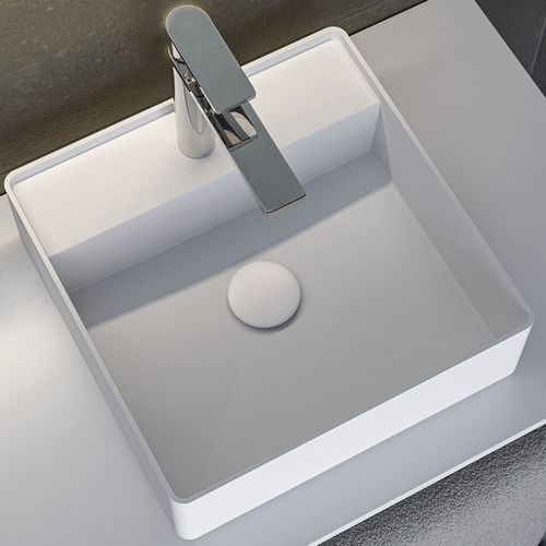 Настольная раковина - TAMESIS TL - ZENON SMART SOLID SURFACE - из Solid Surface / матовая отделка / квадратная