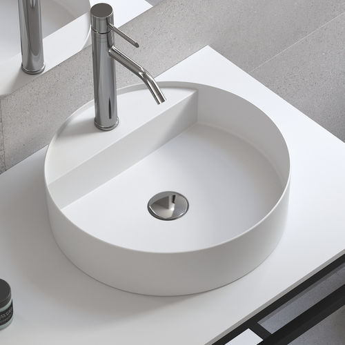 Настольная раковина - RIN TL - ZENON SMART SOLID SURFACE - из Solid Surface / антибактериальная / круглая