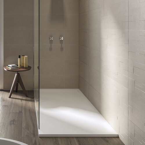 Прямоугольный душевой поддон - BALI - ZENON SMART SOLID SURFACE - напольный / из Solid Surface / противоскользящий
