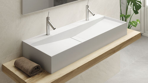 Настольная раковина - DINAMARCA - ZENON SMART SOLID SURFACE - из Solid Surface / антибактериальная / двойная