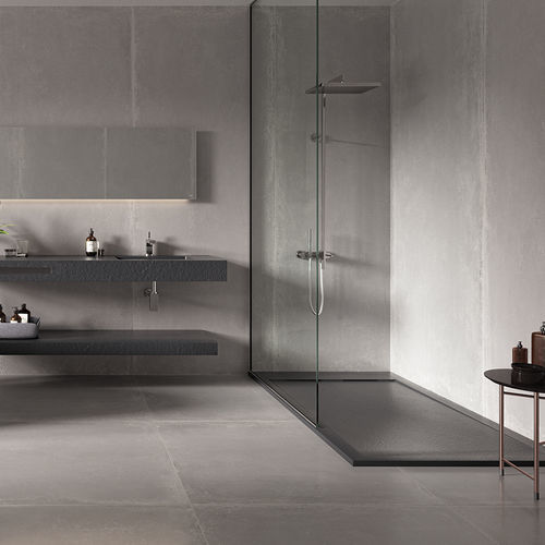 Прямоугольный душевой поддон - EVOLUTION - ZENON SMART SOLID SURFACE - напольный / из Solid Surface / противоскользящий