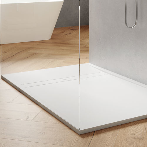 Прямоугольный душевой поддон - NASSAU - ZENON SMART SOLID SURFACE - напольный / из Solid Surface / противоскользящий