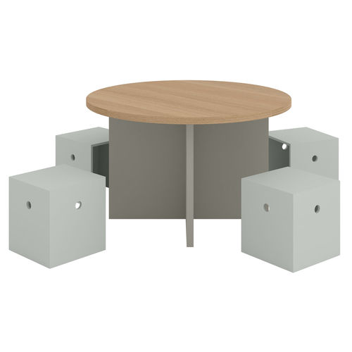 Современный игровой стол для детей - ROUND | SQUARE - Muba Design - для бытового использования / из лакированной древесины / на заказ