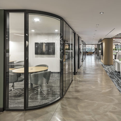 Неподвижная перегородка - ALNOPLAN F100 - ALN Office - Altinbölme Partition Wall - модульная / стеклянная / деревянная